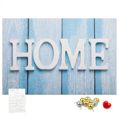 Tablă din plută cu inscripția Home