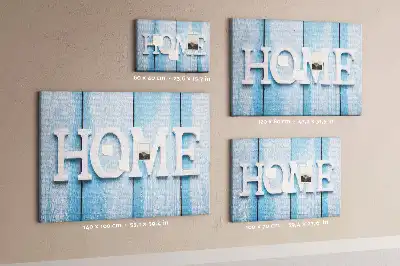 Tablă din plută cu inscripția Home