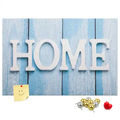 Tablă din plută cu inscripția Home