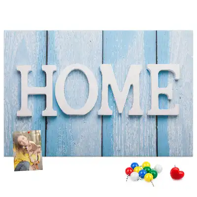 Tablă din plută cu inscripția Home