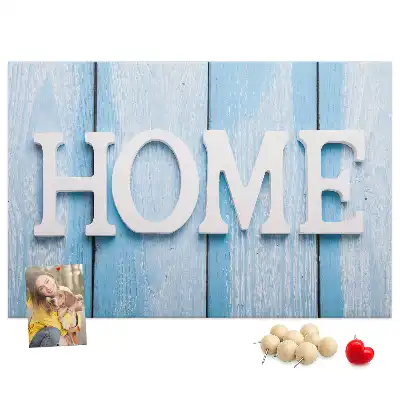 Tablă din plută cu inscripția Home