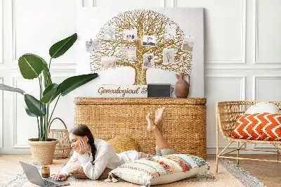 Tablou din plută cu design arbore genealogic vintage