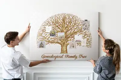 Tablou din plută cu design arbore genealogic vintage