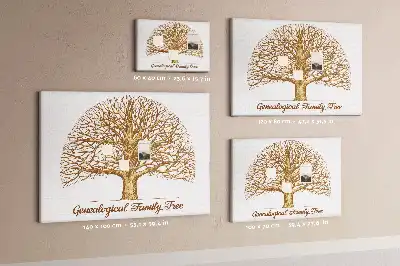 Tablou din plută cu design arbore genealogic vintage