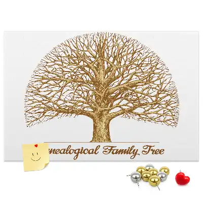 Tablou din plută cu design arbore genealogic vintage