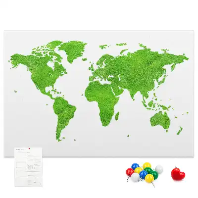 Panou din plută model Hartă iarbă verde