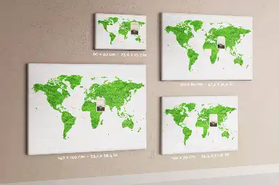 Panou din plută model Hartă iarbă verde