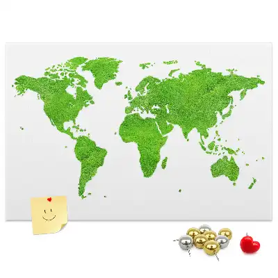 Panou din plută model Hartă iarbă verde