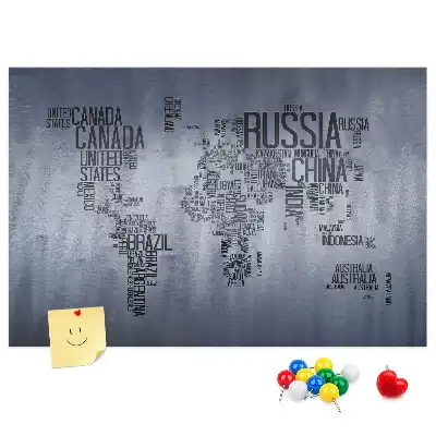 Panou din plută Țările lumii din litere
