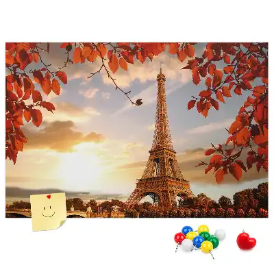 Panou de plută cu imprimeu Turnul Eiffel