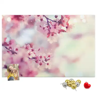 Panou din plută cu imprimeu flori de primăvară