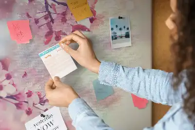 Panou din plută cu imprimeu flori de primăvară