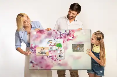 Panou din plută cu imprimeu flori de primăvară