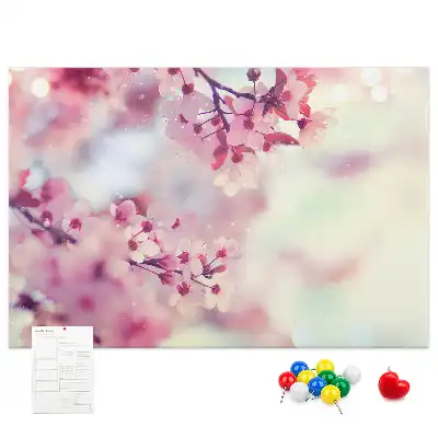 Panou din plută cu imprimeu flori de primăvară