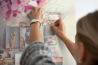 Panou din plută cu imprimeu flori de primăvară
