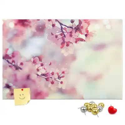 Panou din plută cu imprimeu flori de primăvară