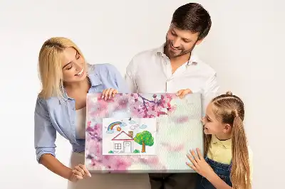 Panou din plută cu imprimeu flori de primăvară