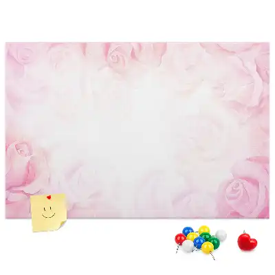 Panou din plută cu model abstract cu trandafiri