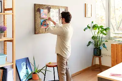 Tablou din plută cu hartă a lumii în stil cartografic vechi