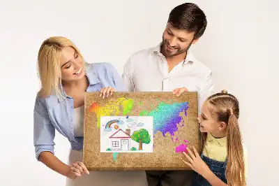 Panou din plută cu harta lumii