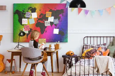 Hartă a lumii din plută pentru birou