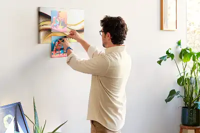 Tablou din plută cu motiv abstract val