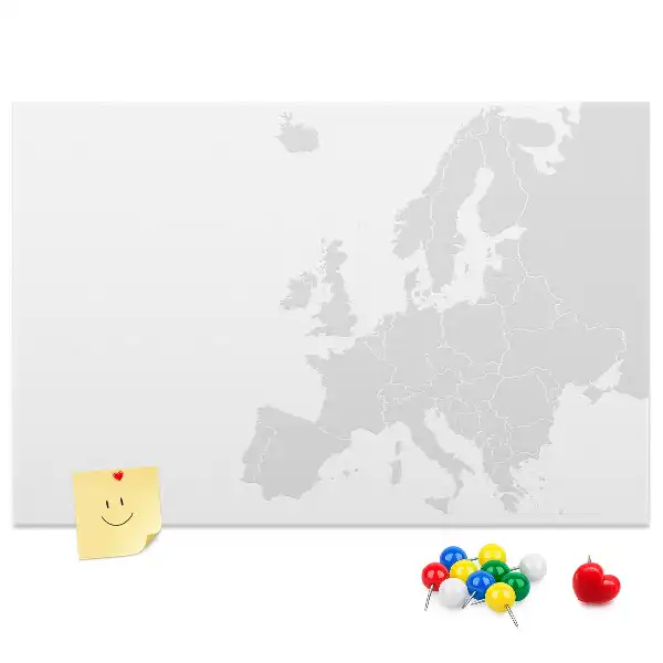 Tablă din plută cu harta Europei