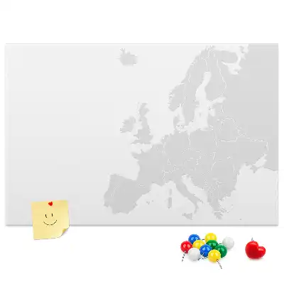Tablă din plută cu harta Europei