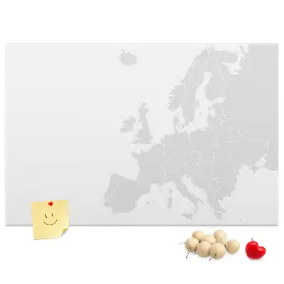 Tablă din plută cu harta Europei