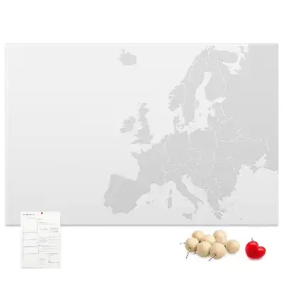Tablă din plută cu harta Europei