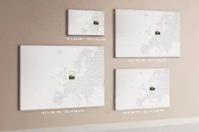 Tablă din plută cu harta Europei