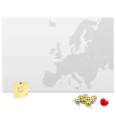 Tablă din plută cu harta Europei