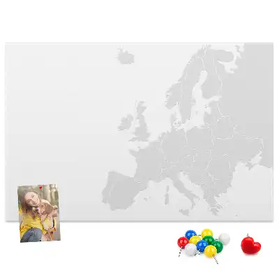 Tablă din plută cu harta Europei