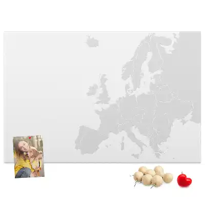 Tablă din plută cu harta Europei