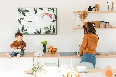 Panou din plută cu ramă decorată cu frunze