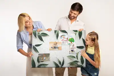 Panou din plută cu ramă decorată cu frunze