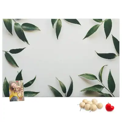 Panou din plută cu ramă decorată cu frunze