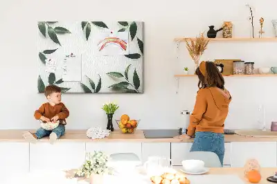 Panou din plută cu ramă decorată cu frunze