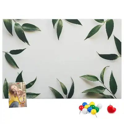 Panou din plută cu ramă decorată cu frunze