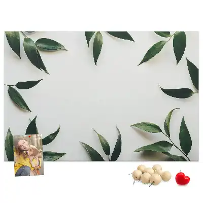 Panou din plută cu ramă decorată cu frunze