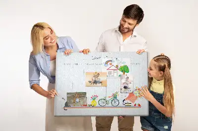 Tablă de plută tip calendar săptămânal pentru perete