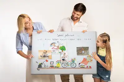 Tablă de plută tip calendar săptămânal pentru perete