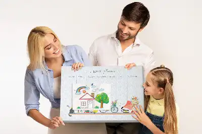 Tablă de plută tip calendar săptămânal pentru perete