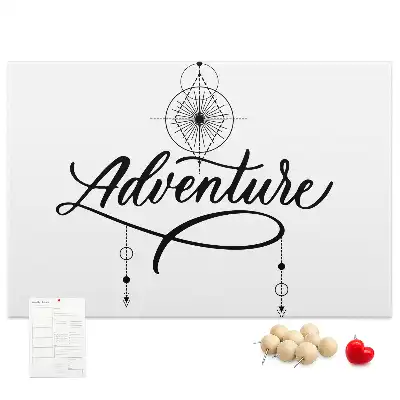 Panou din plută cu motiv de călătorie Adventure