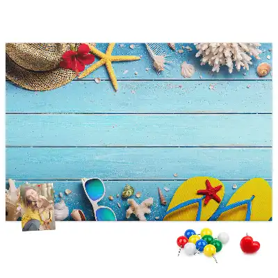 Panou din plută cu accesorii decorative maritime