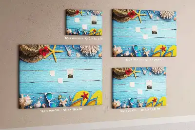 Panou din plută cu accesorii decorative maritime