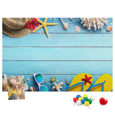 Panou din plută cu accesorii decorative maritime
