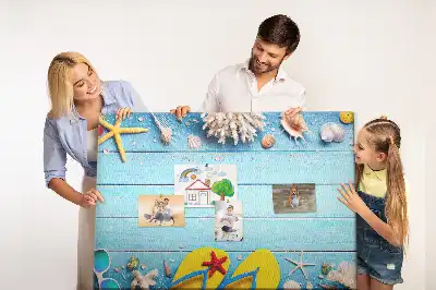 Tablă de plută cu imprimeu scoici și elemente de plajă