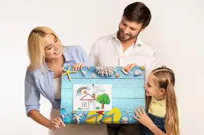 Tablă de plută cu imprimeu scoici și elemente de plajă
