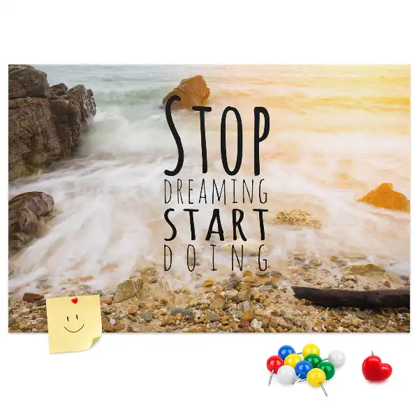 Tablă de plută cu mesaj motivațional